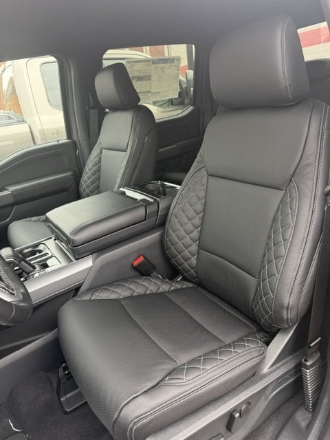 F-150 black diamond stitch leather seats