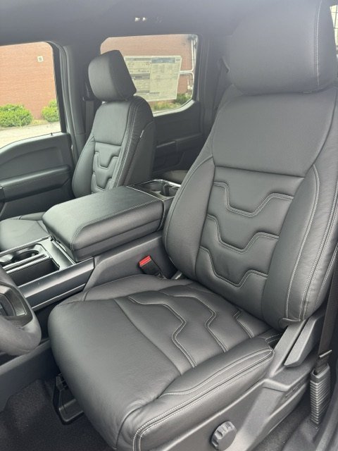 Grey leather seats that match the factory look
