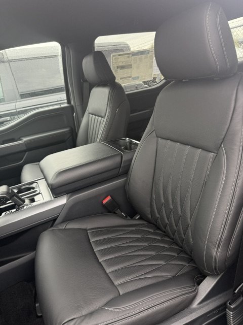 F-150 black, channel stitch leather seats